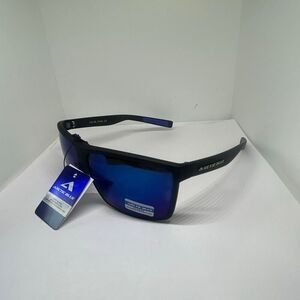 Arctic Blue Shield Wrap Sunglasses – Mirrored Blue Lens UV Protection Soft Frame